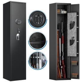 Home Rifle and Pistols Gun Safe with LED Light and Alarm System,Digital Keypad Lock,Quick Access 4-5 Rifle and 2 Pistol