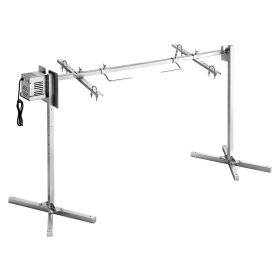 VEVOR Rotisserie Grill, AC120V 8 Level Height Electric Rotisserie Grill Kit, BBQ Grills Rotisseries Kit with 132 lbs Load Capacity, 38W Motor