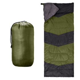 Lightweight Sleeping Bag for Backpacking, Hiking, Waterproof Compact Envelope Sleeping Bag for Cold & Warm Weather, Green