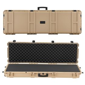 VEVOR Hard Rifle Case, Lockable Rifle Case with Pre-cut Foams, 52 in Gun Storage with Wheels