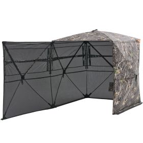 VEVOR Hunting Blind, 2-3 Person See Through Ground Blinds with Carrying Bag, 360 Degree Portable Camouflage Tent