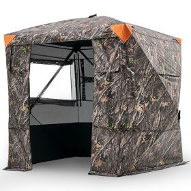 VEVOR Hunting Blind, 4-5 Person See Through Ground Blinds with Carrying Bag, 270 Degree Portable Camouflage Tent
