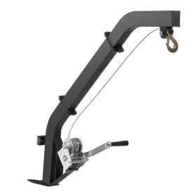 VEVOR Tree Mounted Deer Hoist, 353 lbs Load Capacity, Hunting Game Hoist Winch Lift with Ratchet Strap, Heavy Duty Deer Hanger for Skinning, Clea