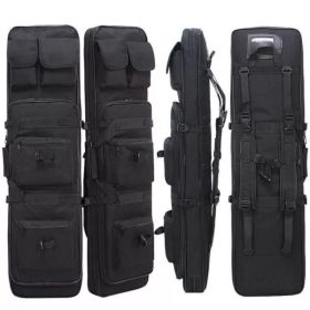 47" Tactical Rifle Bag Gun Range Padded Soft Carbine Backpack Carry Case BLACK