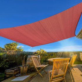 12'X16' Rust Red HDPE Sunshade Sail (Option: Defaulttitle)