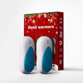 Rechargeable Hand Warmers 2-Pack, Portable Pocket Size, 3 Heat Settings Magnetic, Outdoor Electric Hand Warmers, Hunting, Golfing, Camping, Warm (Color: Blue)