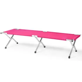 Portable Folding Camping Cot With Carrying Bag Army Pink (Option: Defaulttitle)